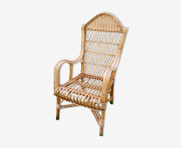 Fauteuil en rotin années 60/70