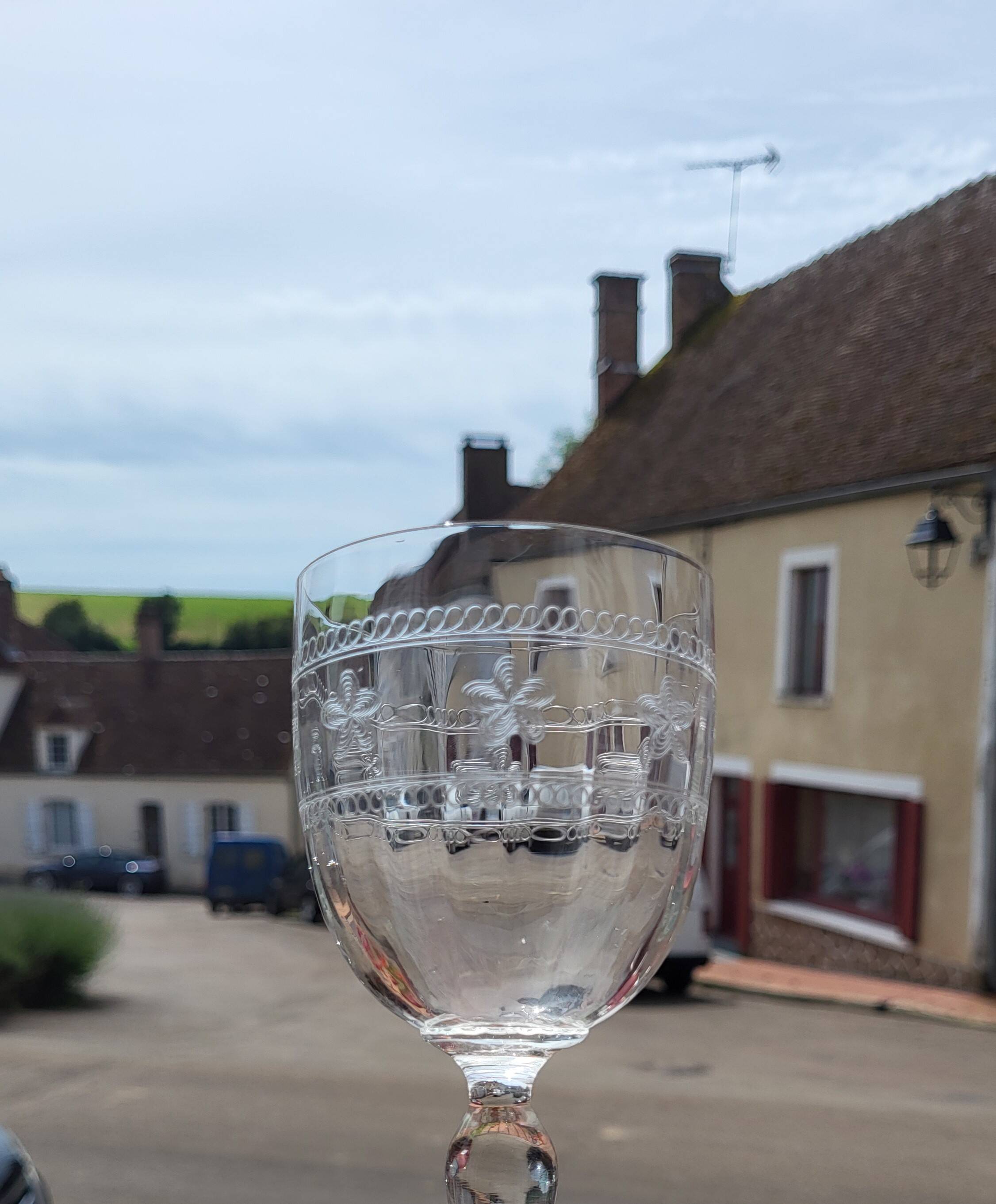 9 water/wine glasses Late 19th century - Early 20th century