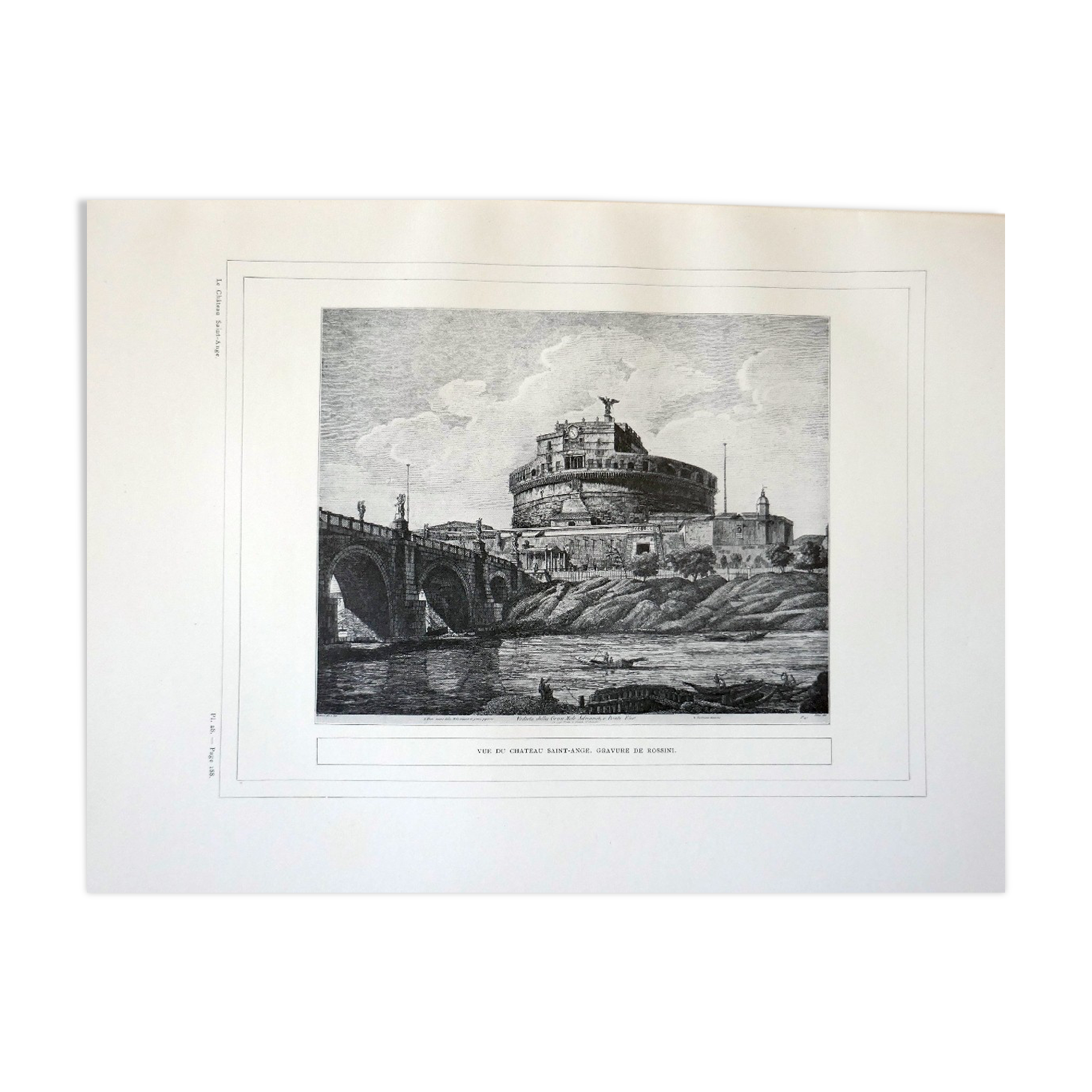 Reproduction engraving of Rossini's Château Saint-Ange