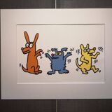 Illustration by Keith Haring - 'Animals' series - 7/12
