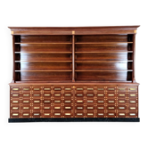 Grande armoire d’apothicaire Art Déco en acajou, 1909