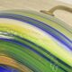 Mid-century swirl glass mushroom table lamp signed, 1970s