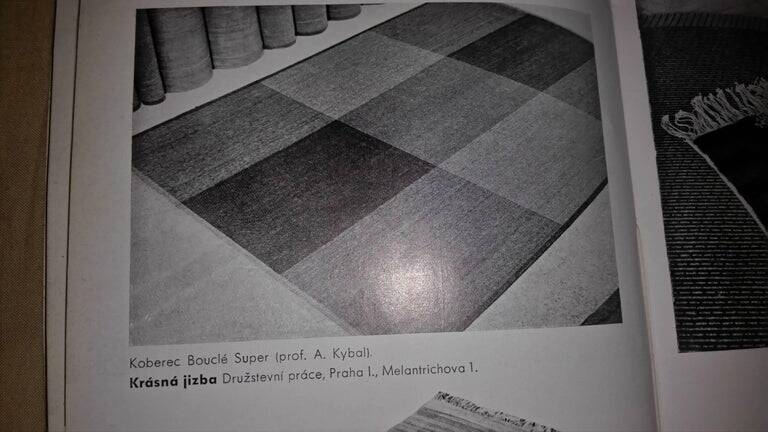 Geometric carpet with original design by Antonín Kybal, around 1940