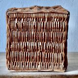 Panier de pique-nique vintage - porte-bouteilles en osier