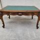 Bureau table gueridon louis xv en noyer traverse ajouree du xix ème siecle
