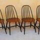 Set of 4 chairs Scandinavian by Sven Erik Fryklund for Hagafors Stolfabrik