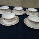 5 coffee cups with porcelain saucer Limoges enamels