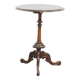 Round antique side table / wine table with rich carvings