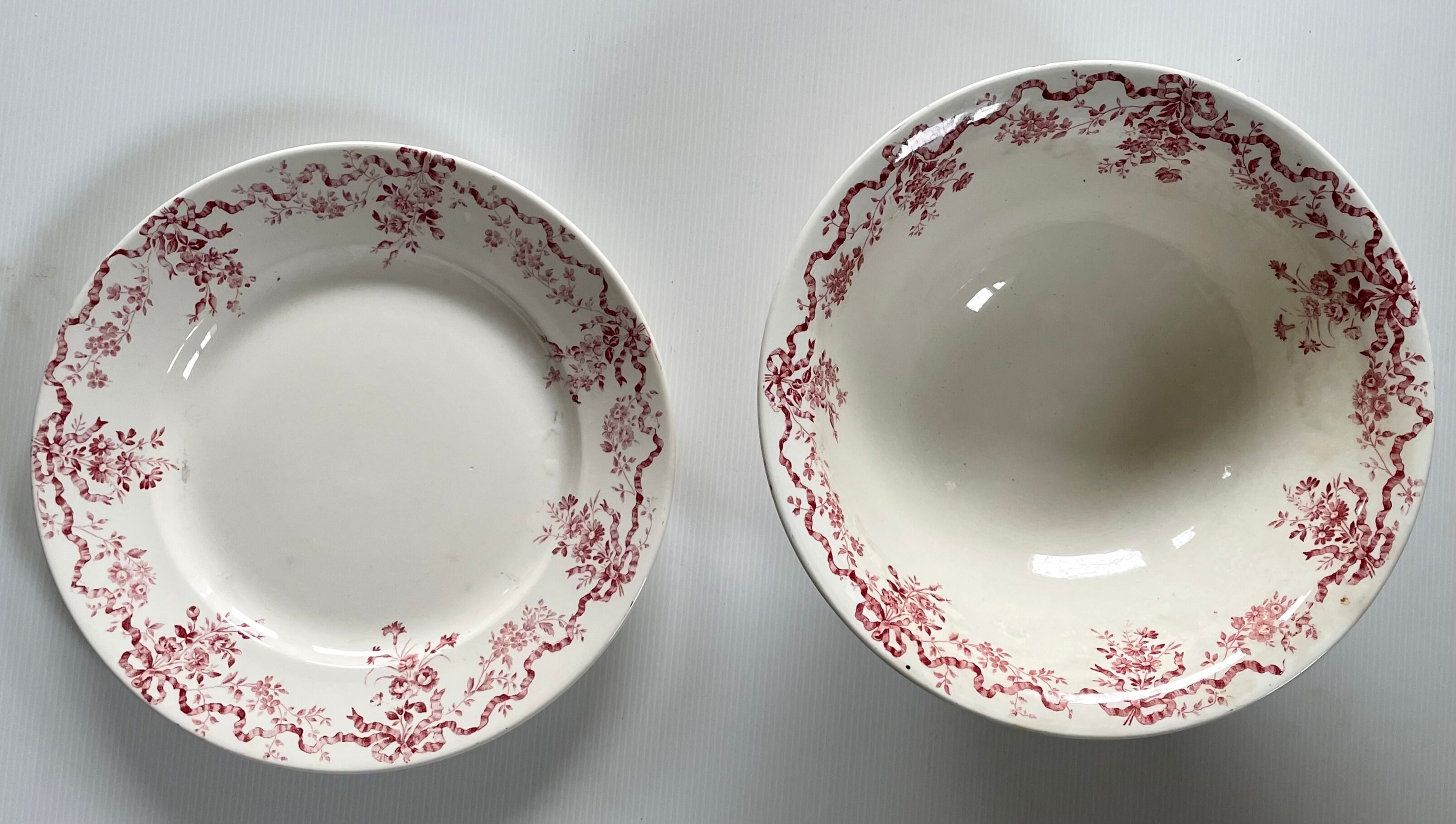 Two ceramic dishes from Longwy