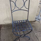 Set of 4 solid wrought iron chairs