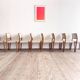 Set of 8 chairs #80 in teak by Niels O. Møller, JL Moller, Mid Century