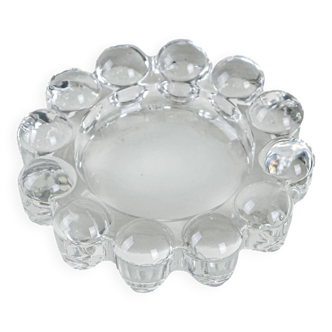 Glass candle holder, Danish design, 1970s, made in