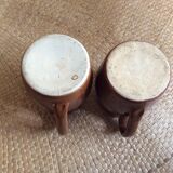 Série de 2 pots en grès
