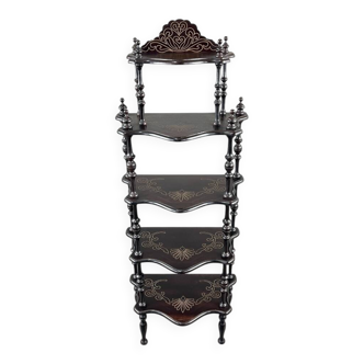 Napoleon III shelf in blackened wood, late 19th century.