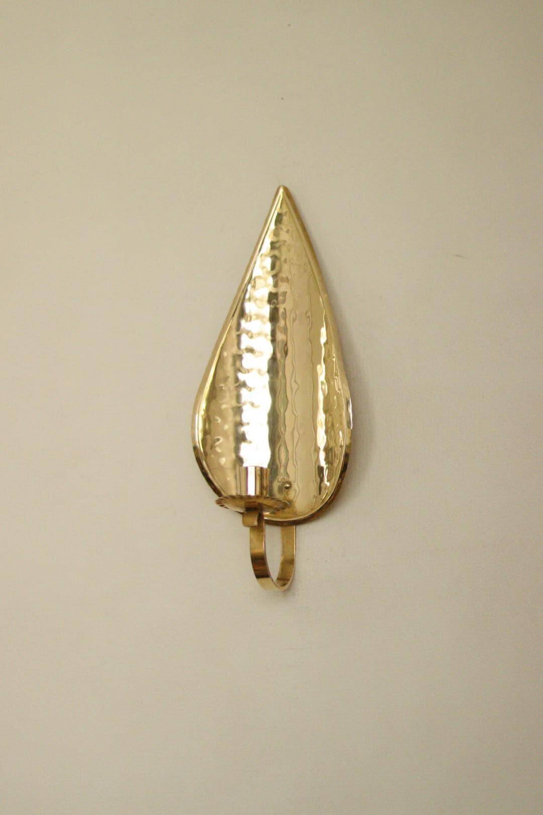 Single mid-century Swedish brass sconce