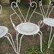Set of 4 wrought iron garden chairs