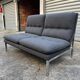 Anthracite and chrome 2-seater bench 70'