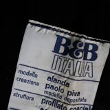 Black leather Alanda sofa by Paolo Piva for B&B Italia, 1980s