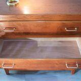 Golden oak chest of drawers, 1960s