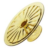 Art Deco Amber Cake Dish Pastry Bowl Depression Glass