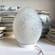 Table lamp "egg" in Clichy glass and white metal