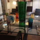 Vase vintage XXL en verre impression "Croco"
