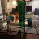 Vintage XXL glass vase with “Croc” print