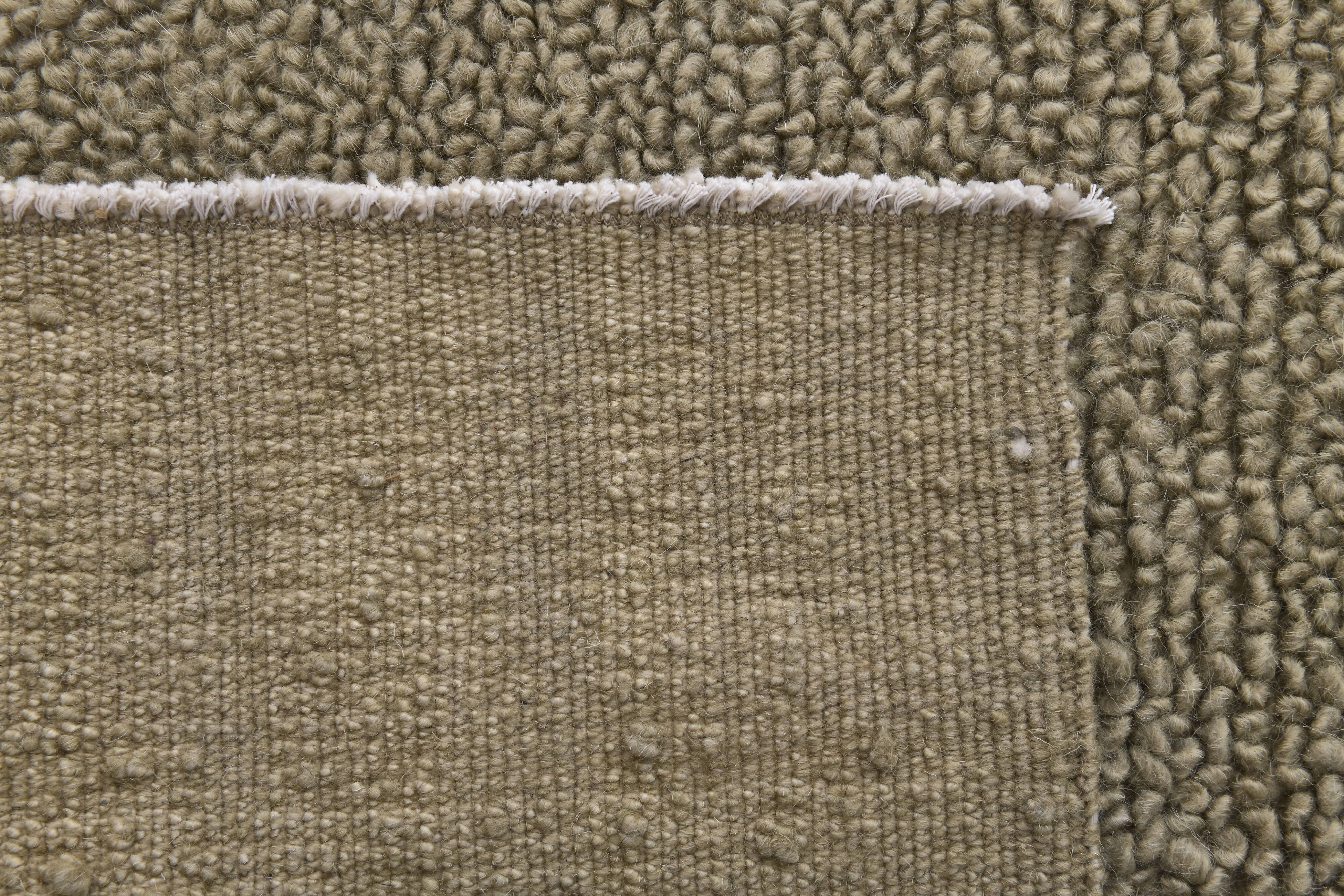 2x12 Olive Green Turkish Runner Rug 65x352Cm SK 242413