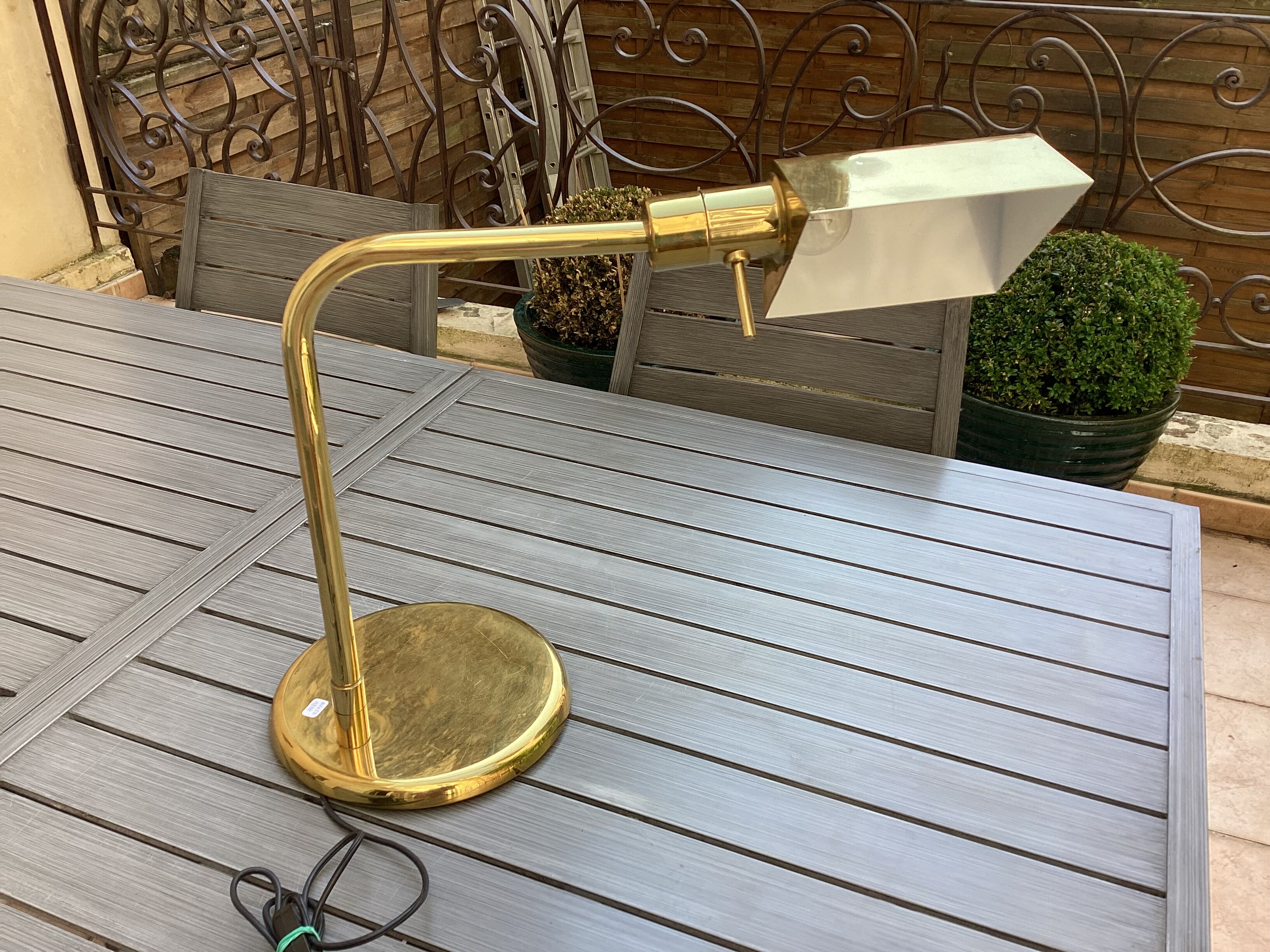 70s desk lamp, Metalarte style, vintage