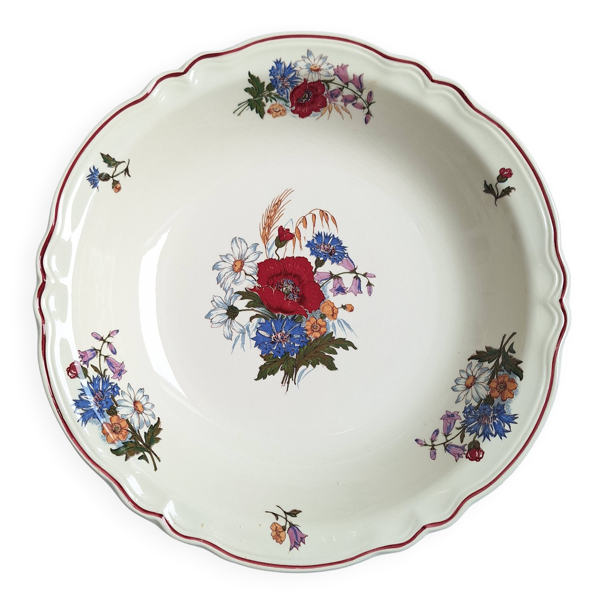 Sarreguemines round deep dish, Agreste model