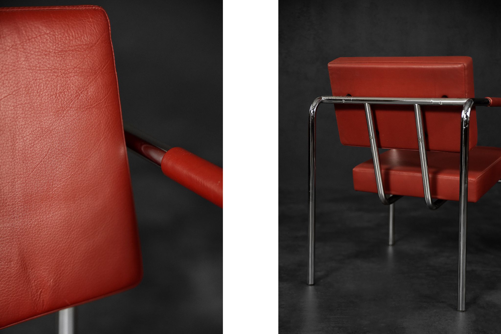 Fauteuils scandinaves bauhaus chrome