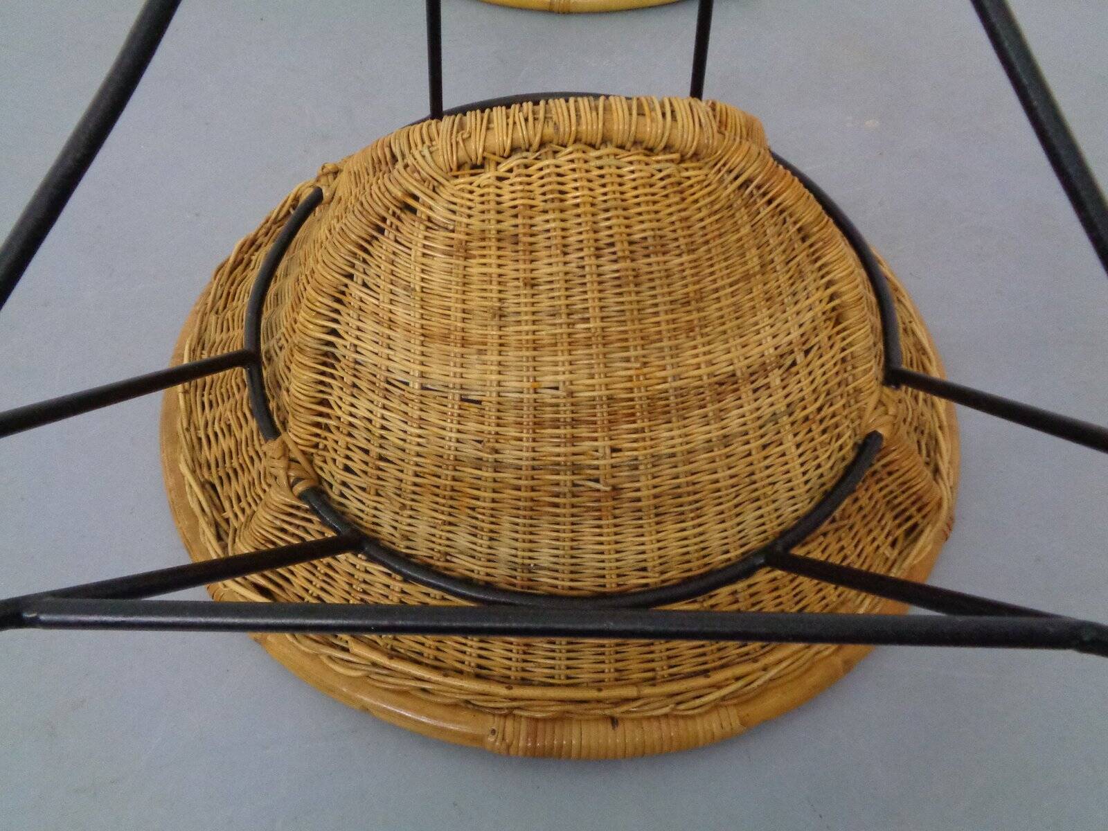 Mid-Century German Bamboo Chairs, 1960s, Set of 2