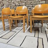 Lot 6 chaises danois empilable 1970 vintage