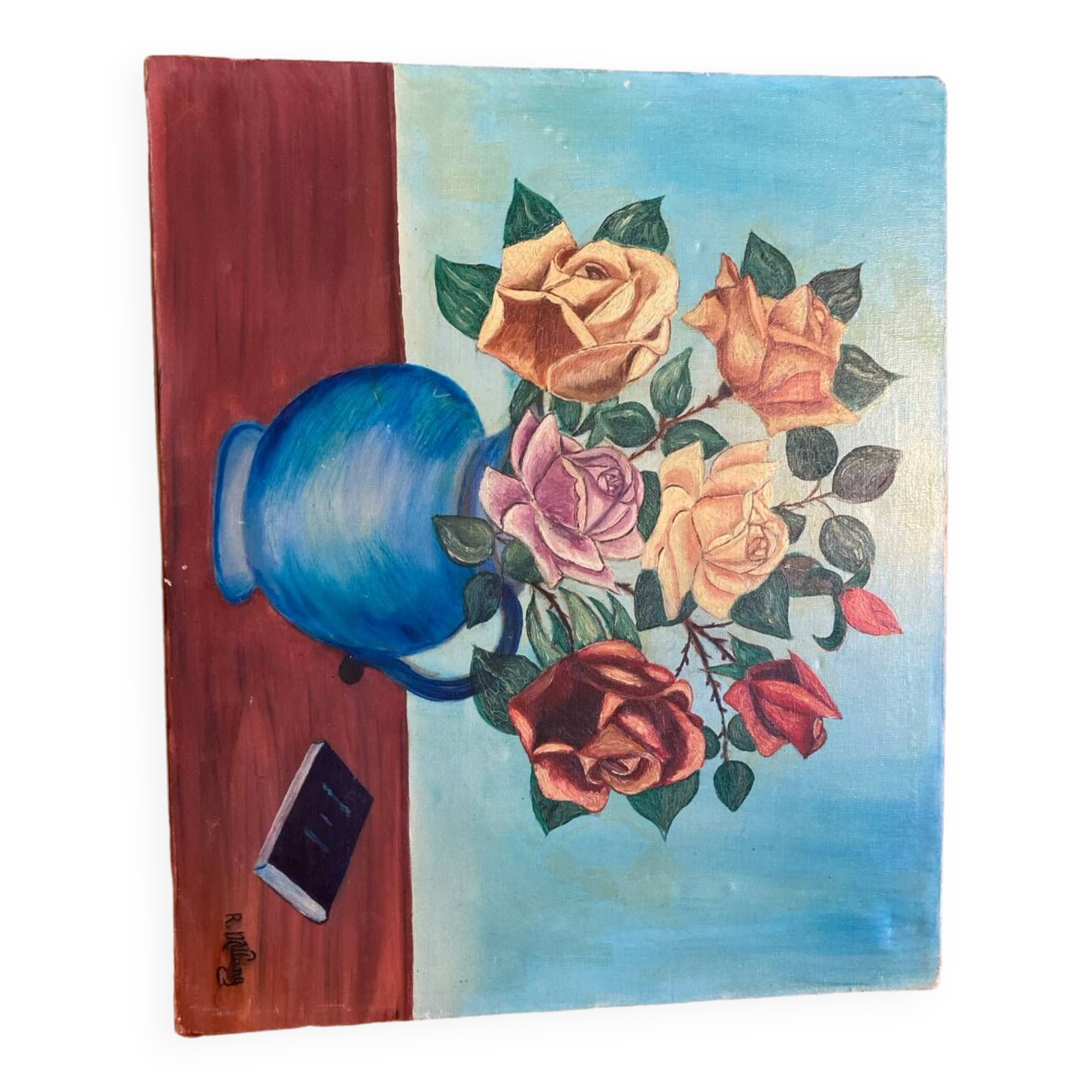 Oil on canvas bouquet