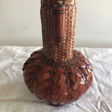 Japanese Ikebana vase in woven bamboo
