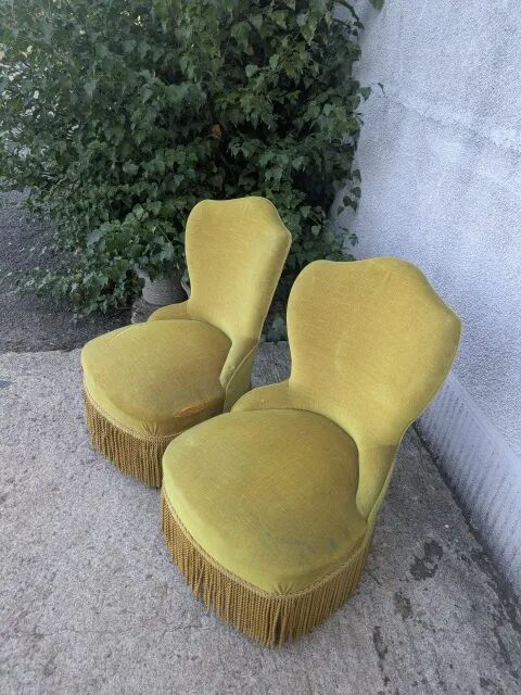 Pair of toad armchairs