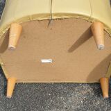 Camel leather club armchair