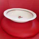 Old hollow dish, hand painted. Sarreguemines, Armelle model.