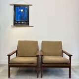 Paire de fauteuils en teck Capella par Illum Wikkelso