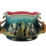 Planter in polychrome slip