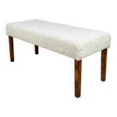 Banc vintage magnifique des années 90 - bouclé beige à poils longs
