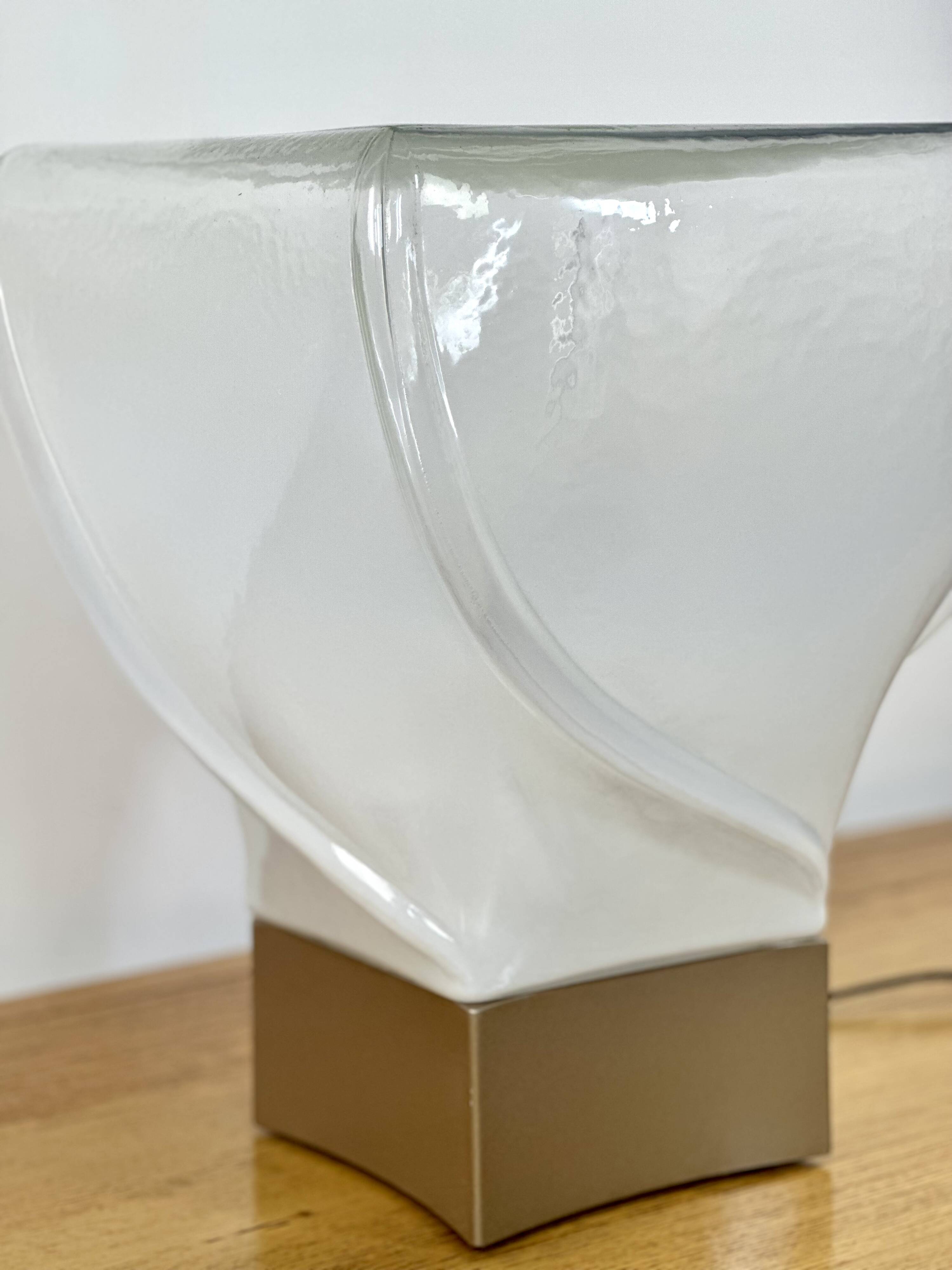 Murano blown glass lamp by Leucos 1970s
