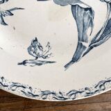 Round ironstone dish Luneville K&G tulip motif