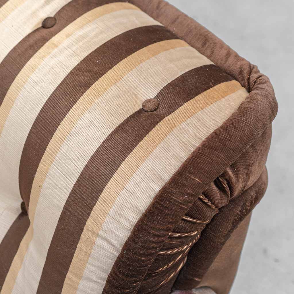 Vintage Malga model armchair in striped fabric – 1970s design
