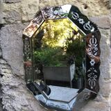 Octagonal Venetian mirror 89 x 68 cm