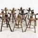 Tabourets de bar brutalistes du milieu du siècle, 1960
