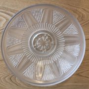 Ancienne coupe verre moule satiné art deco