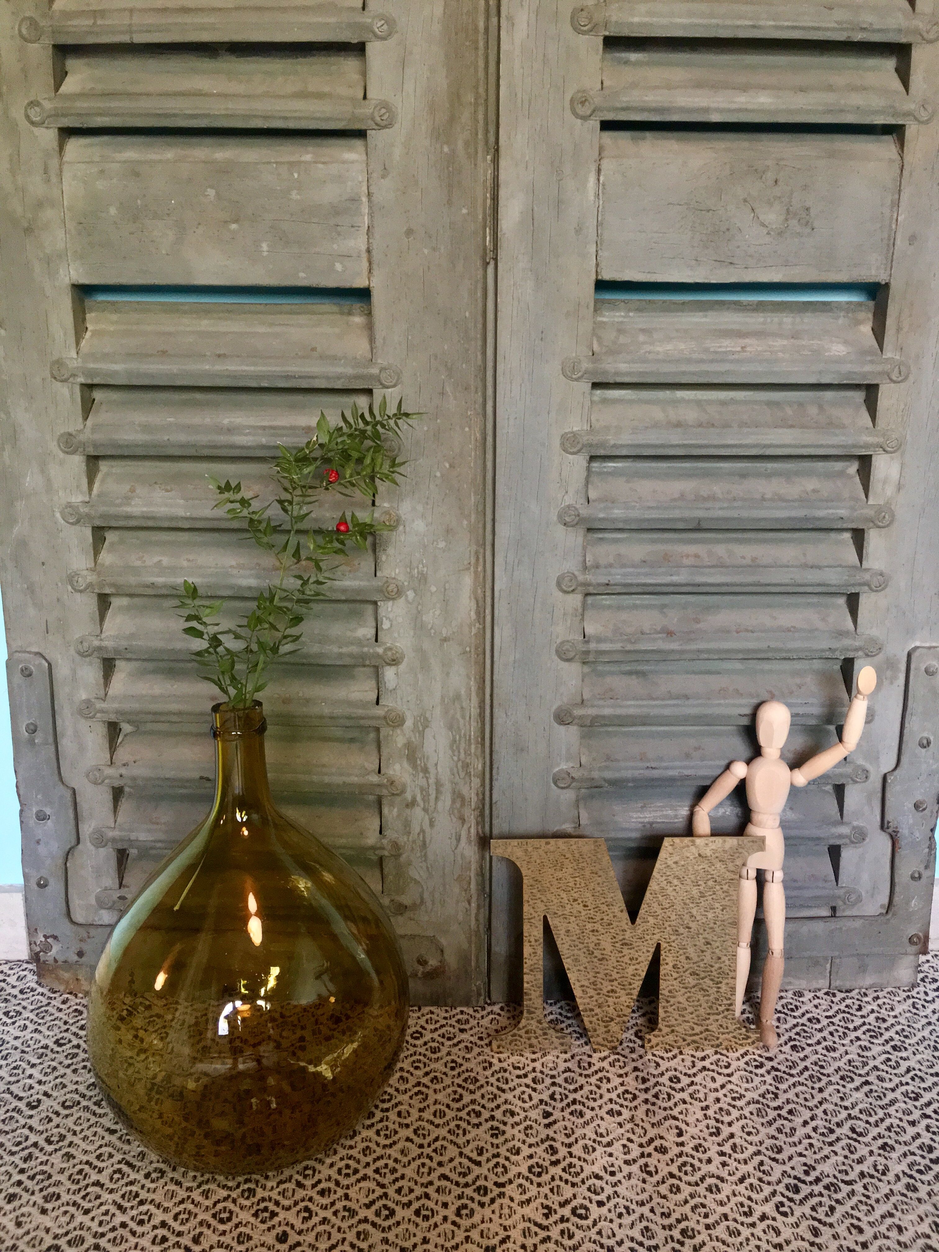 Old store brass sign letter