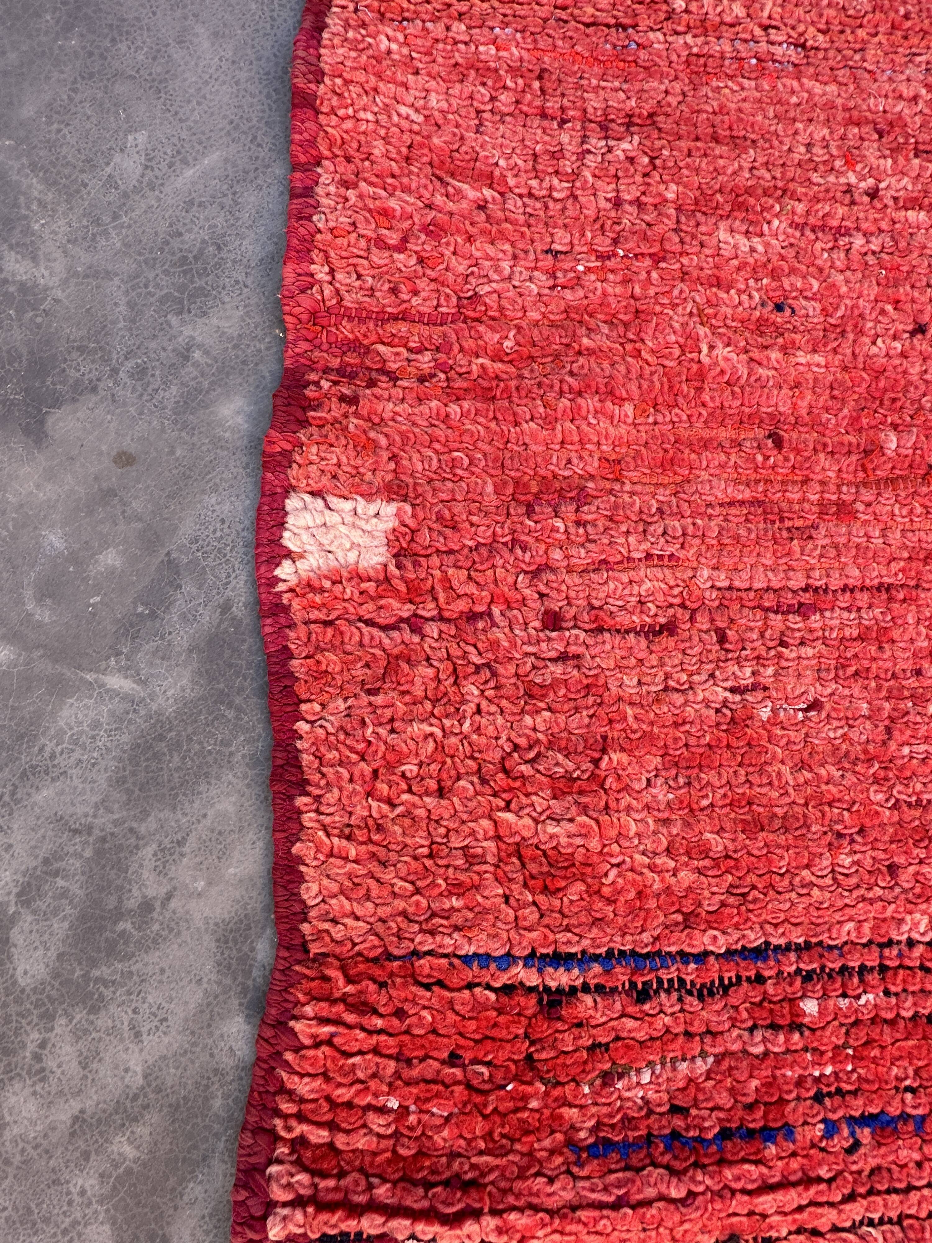 Red Boujad Moroccan rug - 223 x 107 cm