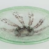 fantastic large WMF art deco ikora glass BOWL karl wiedmann 1930s green and